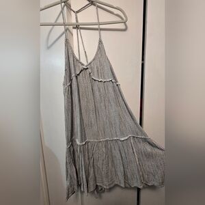 Aerie Black and White Striped Dress